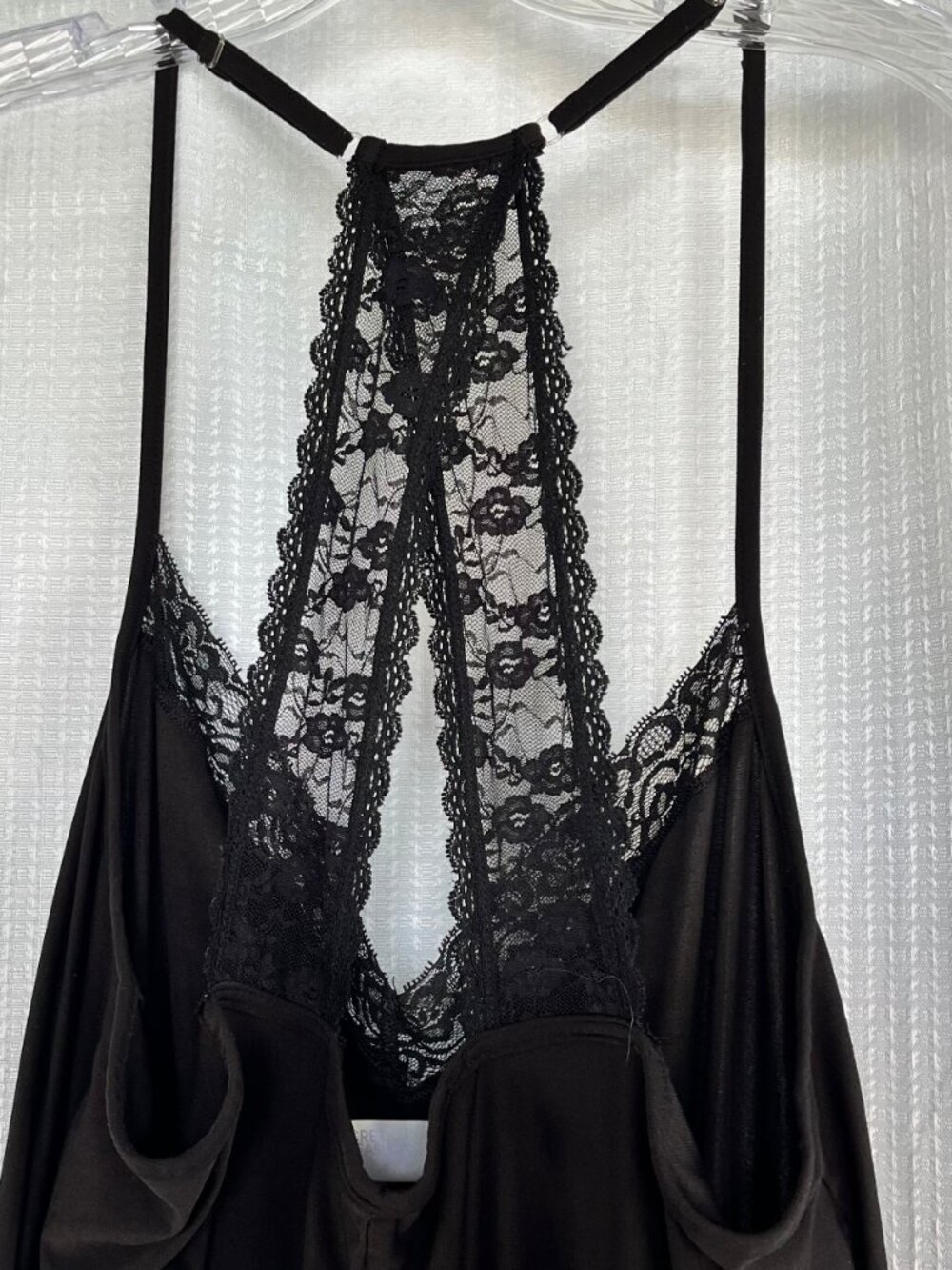 Secret Treasures Black Chemise Slip Lace Trimmed Nightgown 2X - Picture 4 of 6